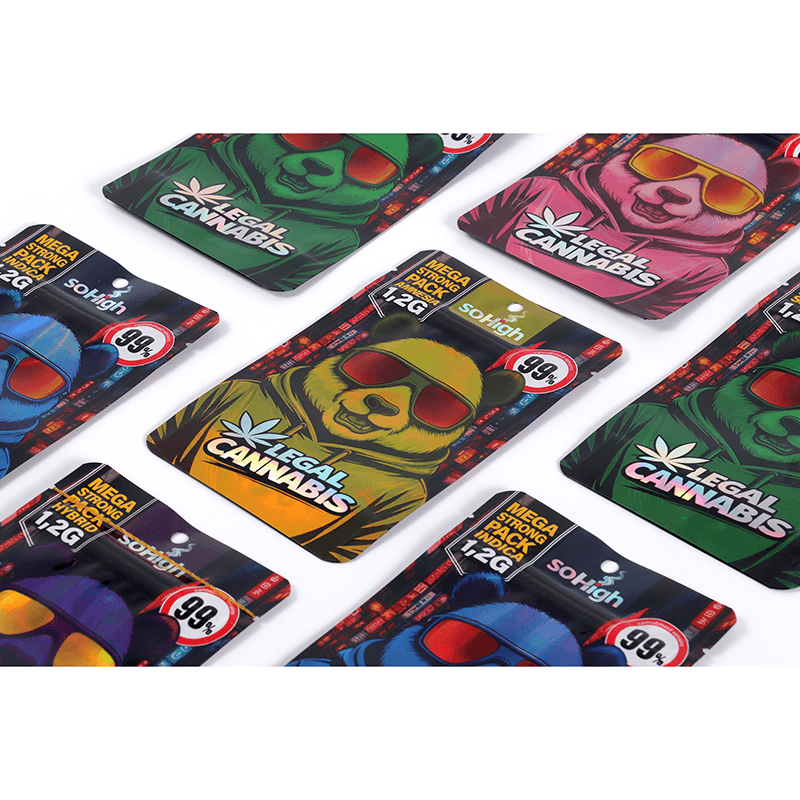 Holographic Custom Printed Cannabis Pouches