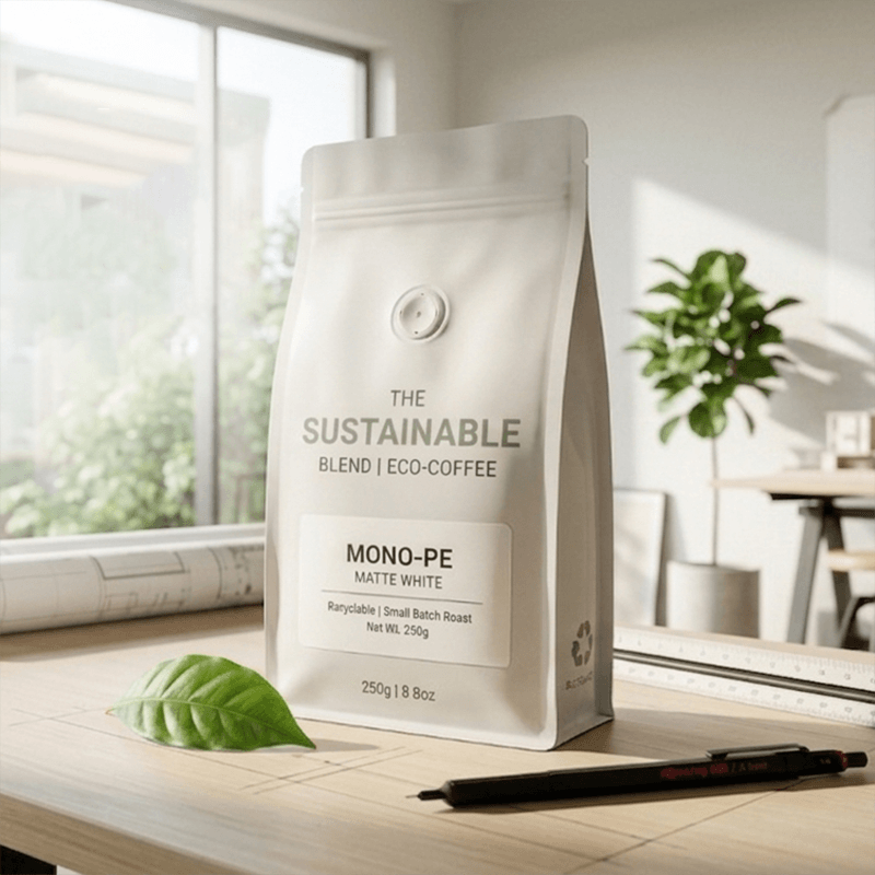 Recyclable Mono-PE Coffee Pouches With Valves