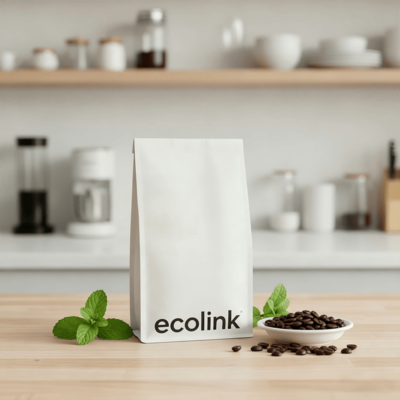 Premium 8-Side-Seal Flat Bottom Coffee Bags